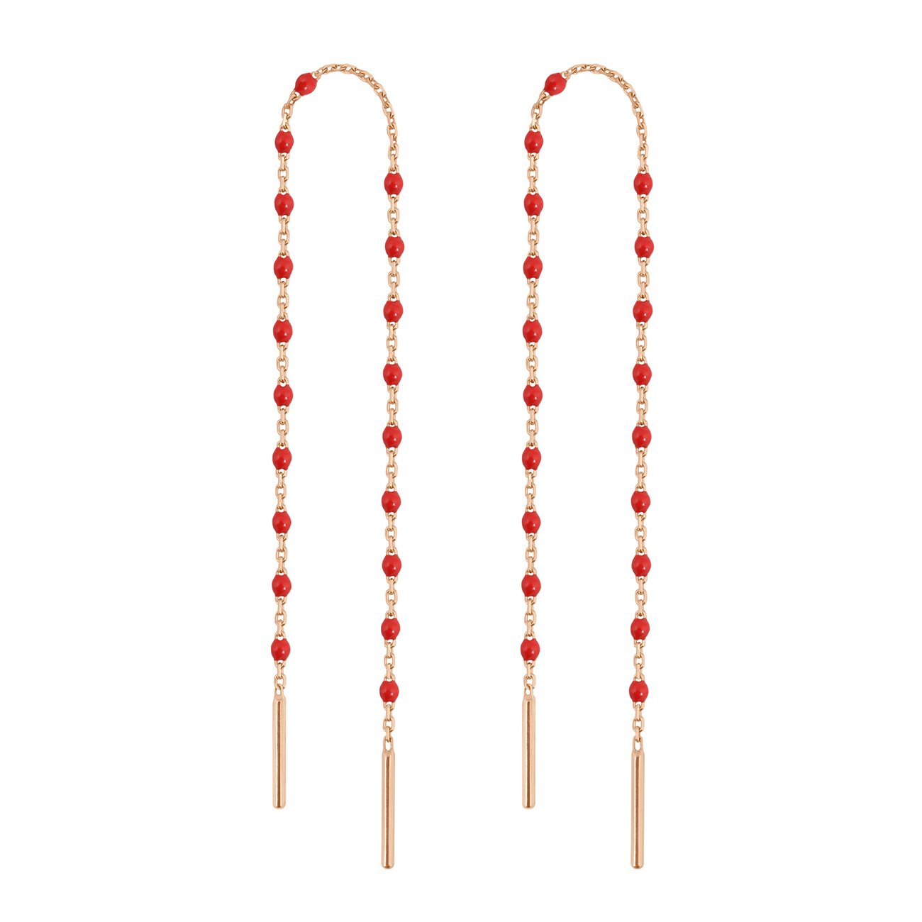 Gigi Clozeau - Boucles d'oreilles coquelicot Mini Gigi, or rose