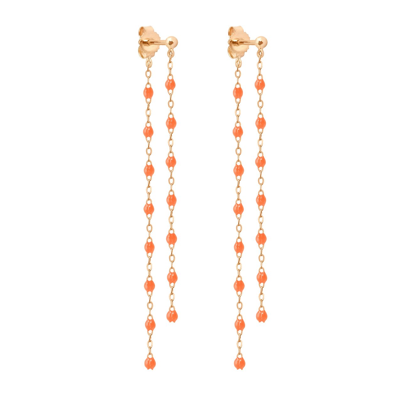 Gigi Clozeau - Boucles d'oreilles Dansantes Classique Gigi orange fluo, or rose