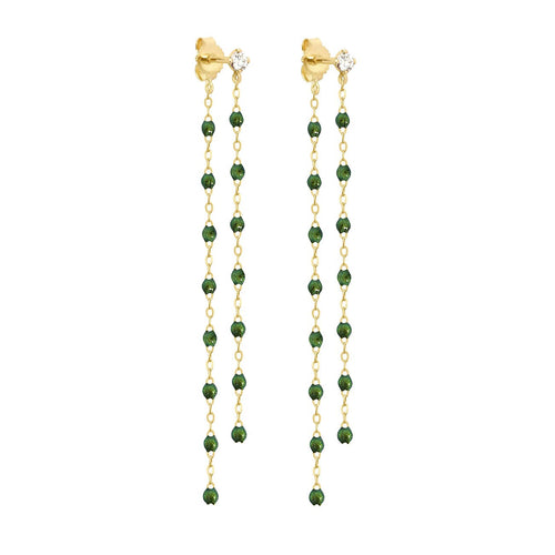 Gigi Clozeau - Boucles d'oreilles Dansantes Classique Gigi scarabée, diamants, or jaune