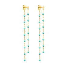 Gigi Clozeau - Boucles d'oreilles Dansantes Classique Gigi vert d'eau, or jaune