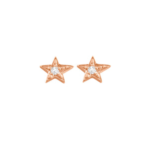 Gigi Clozeau - Boucles d'oreilles Etoile diamant, or ose