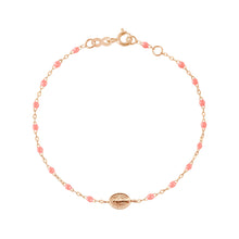 Gigi Clozeau - Bracelet bébé fuchsia Madone or rose, 13 cm