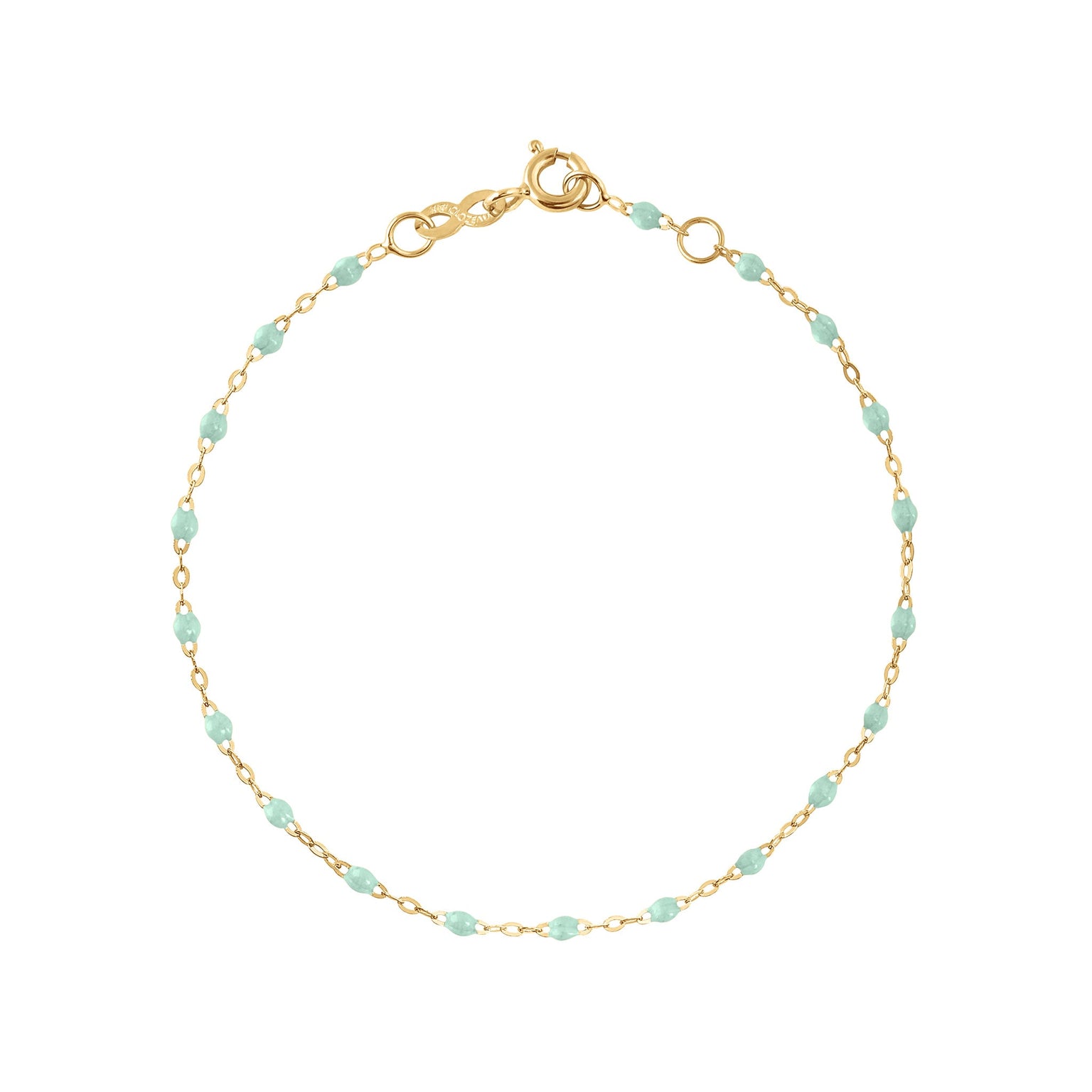 Gigi Clozeau - Bracelet bébé jade Classique Gigi, or jaune, 13 cm