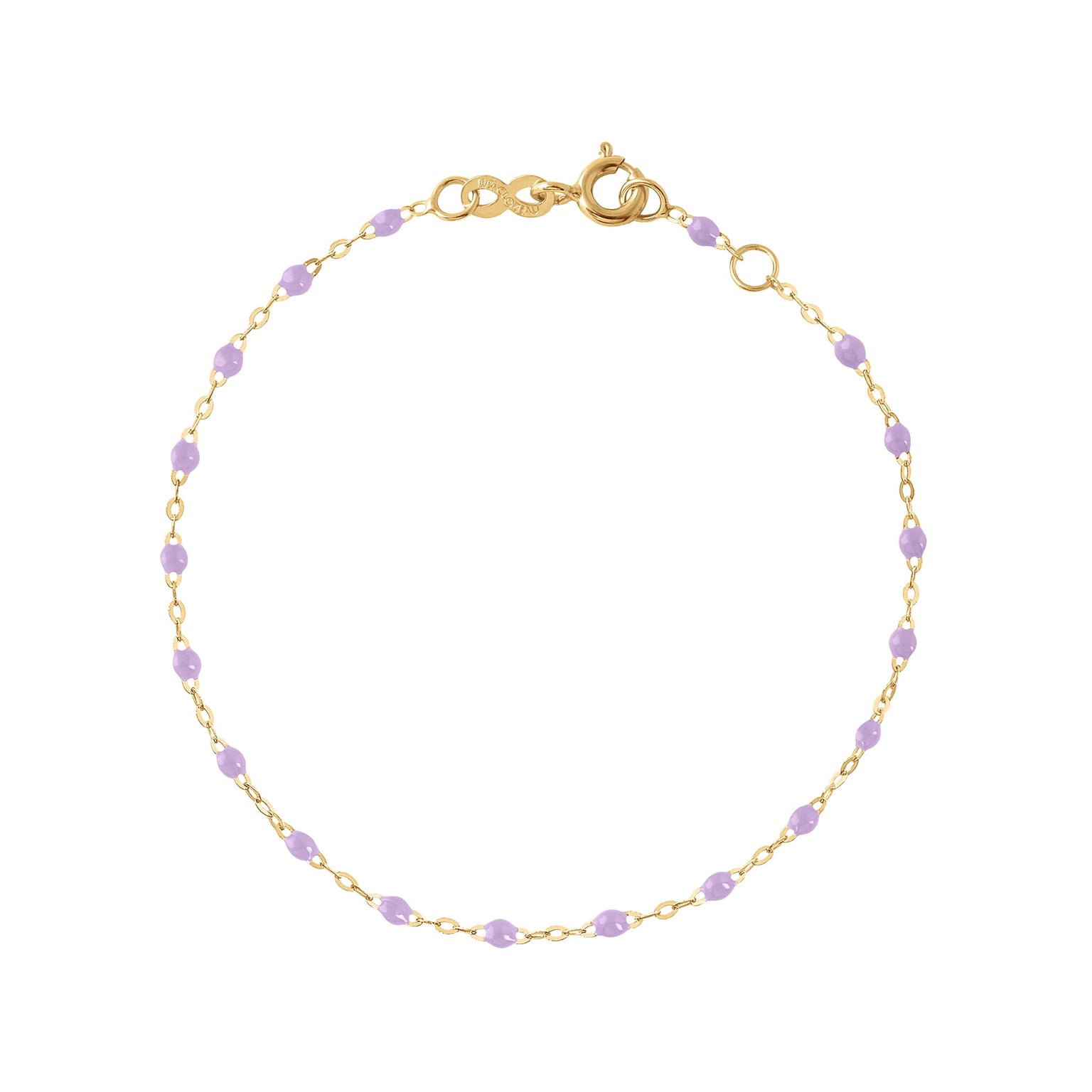 Gigi Clozeau - Bracelet bébé parme Classique Gigi, or jaune, 13 cm