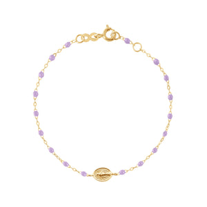 Gigi Clozeau - Bracelet bébé parme Madone or jaune, 13 cm