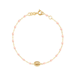 Gigi Clozeau - Bracelet bébé rose bébé Madone or jaune, 13 cm