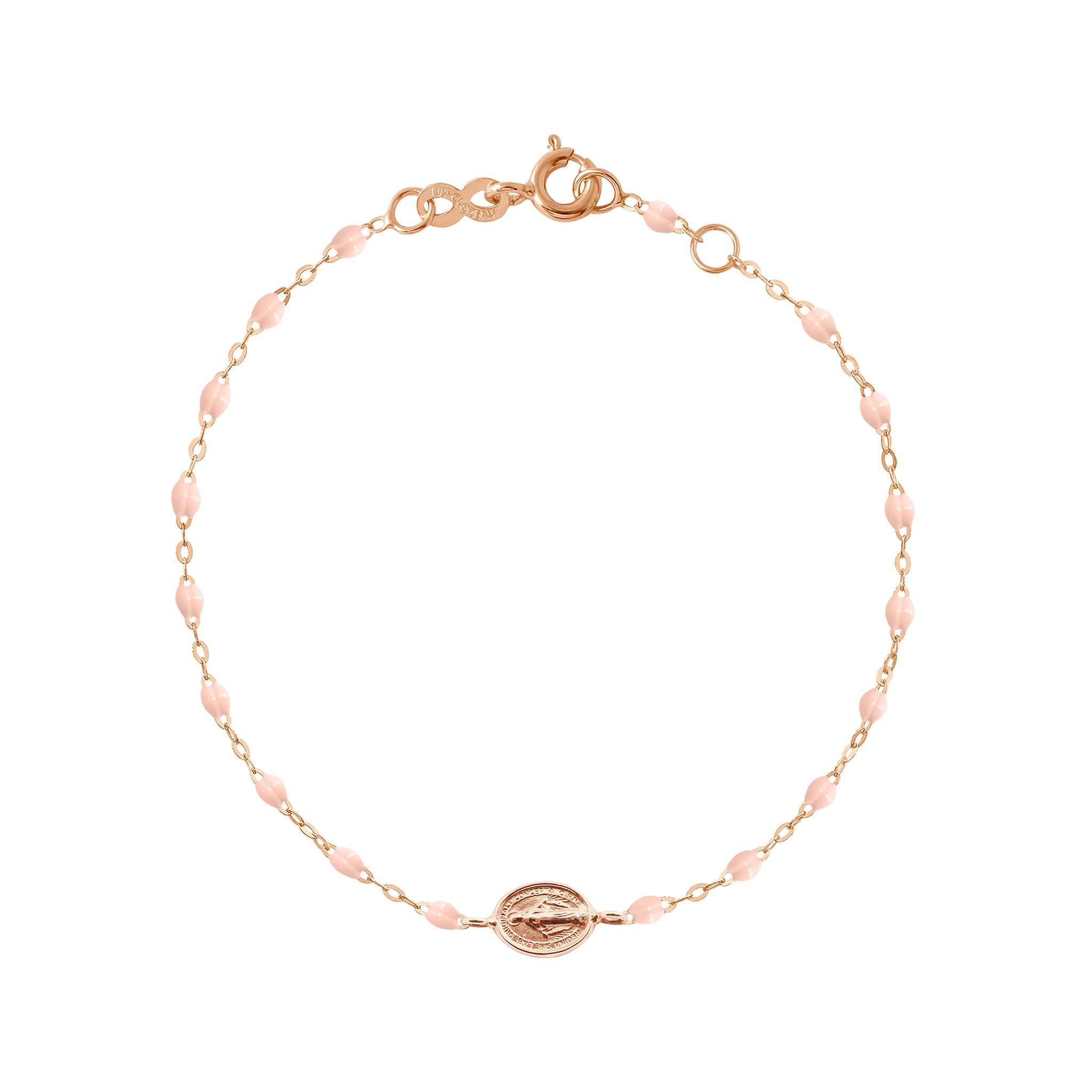 Gigi Clozeau - Bracelet bébé rose bébé Madone or rose, 13 cm