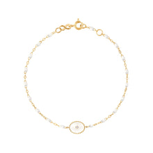 Gigi Clozeau - Bracelet blanc Etoile du Nord diamant, or jaune, 17 cm