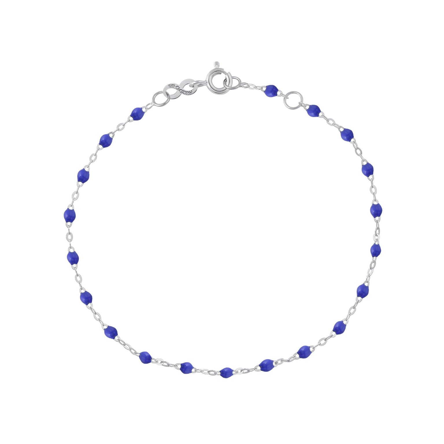 Gigi Clozeau - Bracelet bleuet Classique Gigi, or blanc, 15 cm