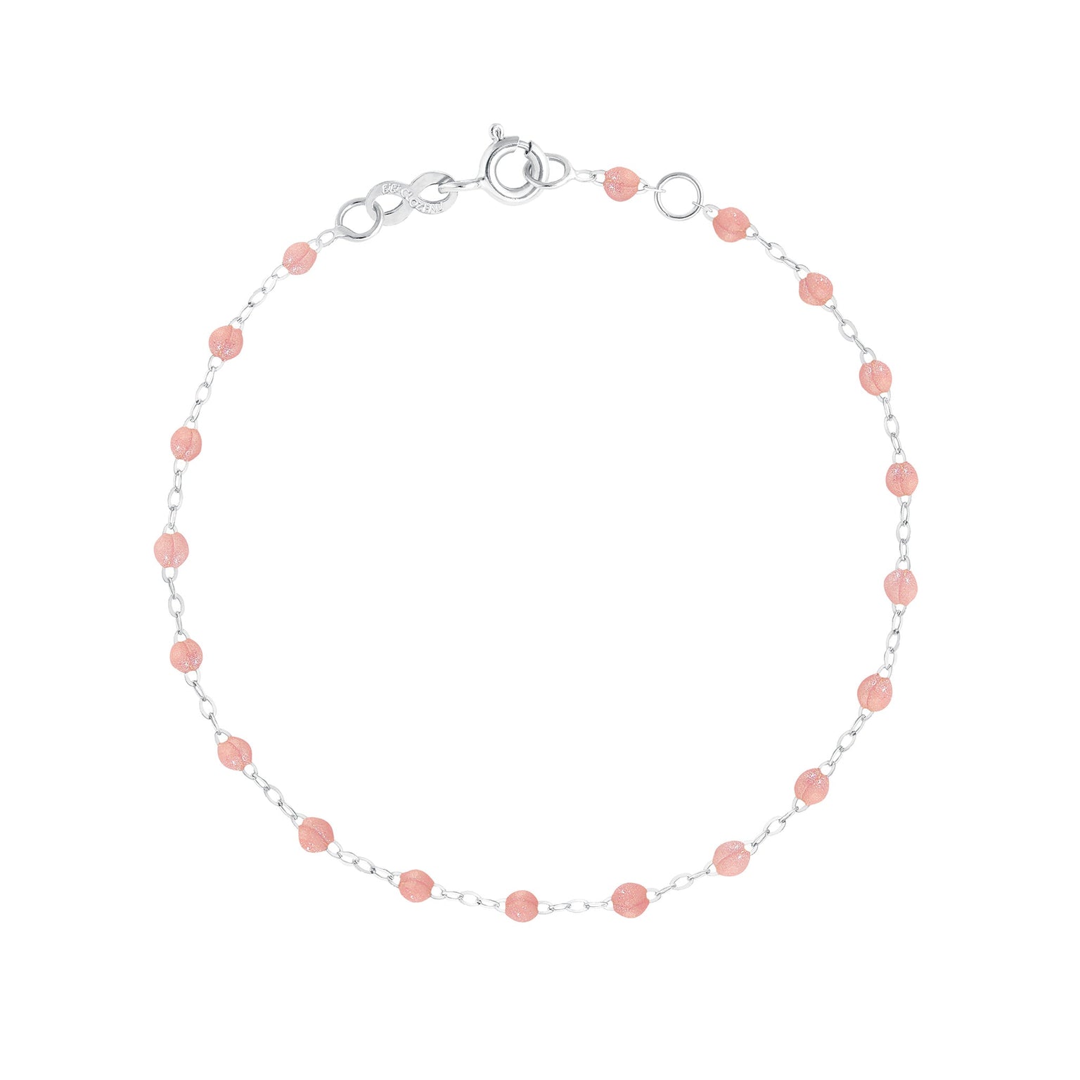 Gigi Clozeau - Bracelet blush Classique Gigi, or blanc, 17 cm