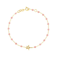 Gigi Clozeau - Bracelet blush Etoile diamant, or jaune, 17 cm