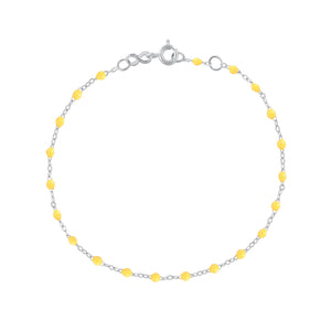 Gigi Clozeau - Bracelet citron Classique Gigi, or blanc, 19 cm