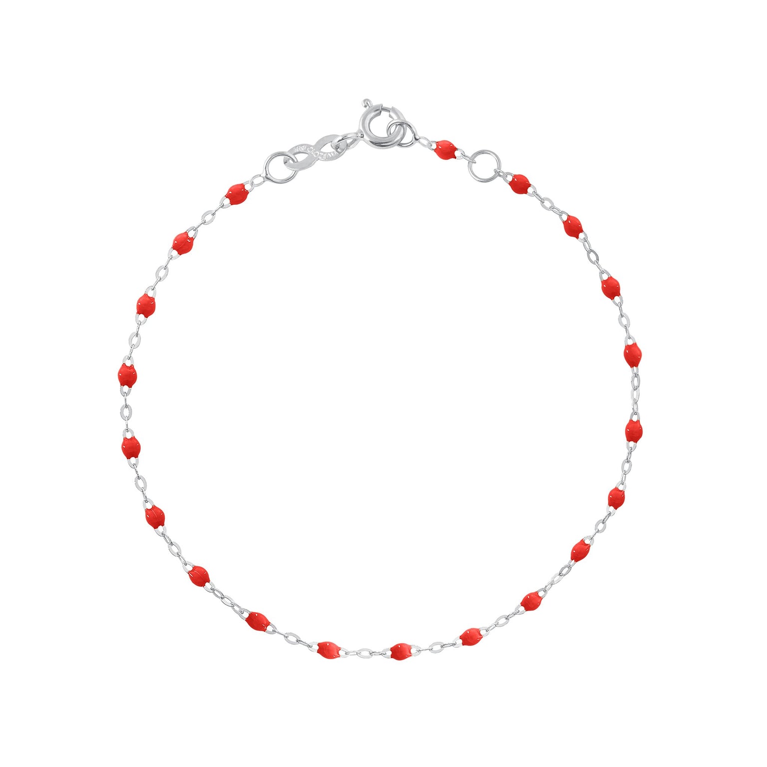 Gigi Clozeau - Bracelet coquelicot Classique Gigi, or blanc, 15 cm