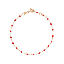 Gigi Clozeau - Bracelet coquelicot Classique Gigi, or rose, 17 cm