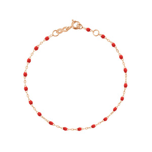 Gigi Clozeau - Bracelet coquelicot Classique Gigi, or rose, 17 cm