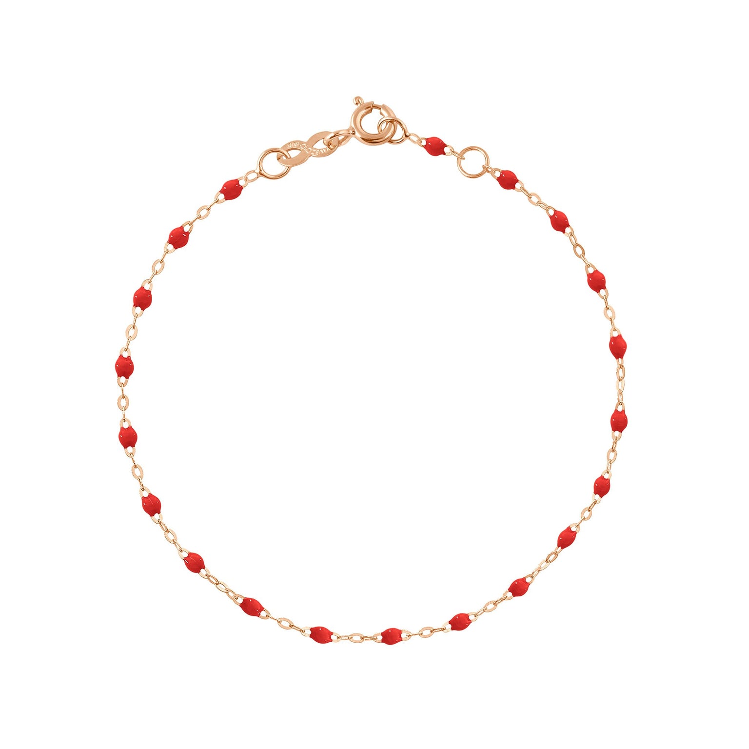 Gigi Clozeau - Bracelet coquelicot Classique Gigi, or rose, 17 cm