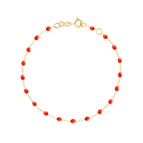 Gigi Clozeau - Bracelet corail Classique Gigi, or jaune, 17 cm
