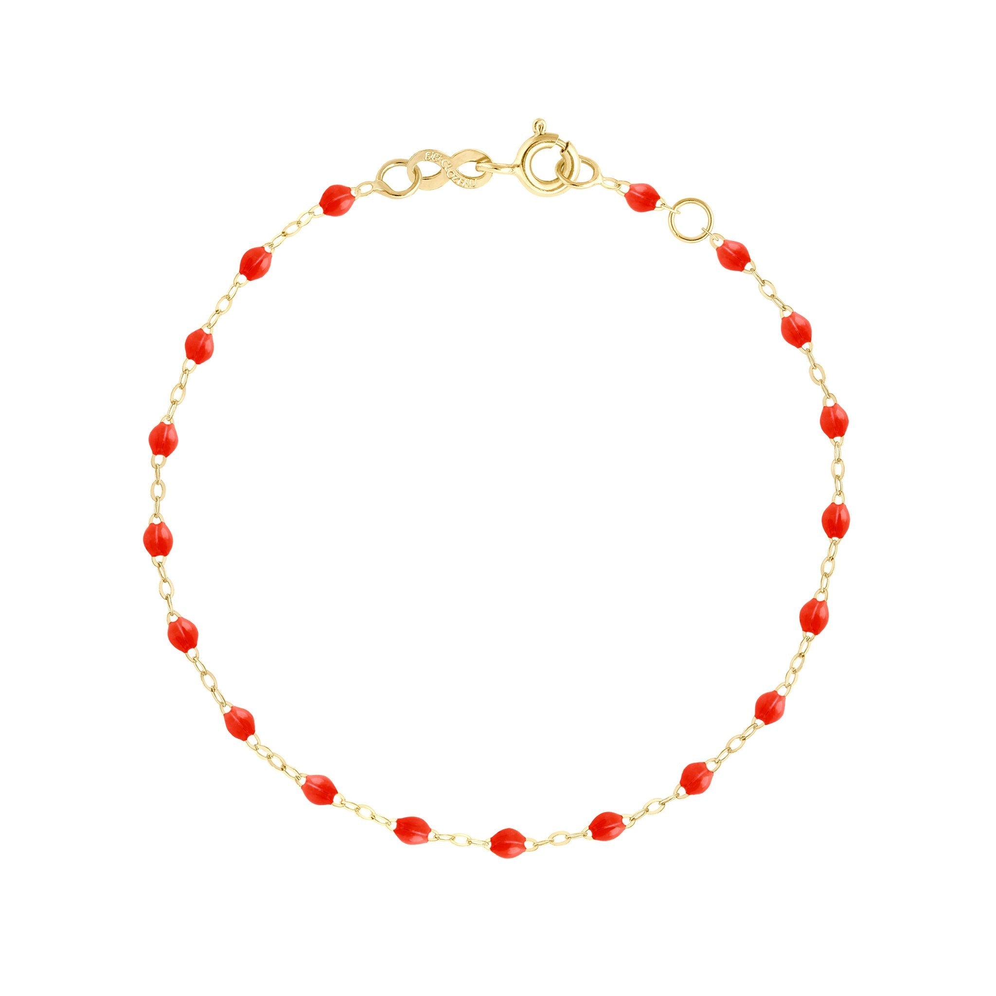 Gigi Clozeau - Bracelet corail Classique Gigi, or jaune, 19 cm