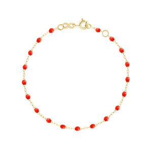 Gigi Clozeau - Bracelet corail Classique Gigi, or jaune, 19 cm