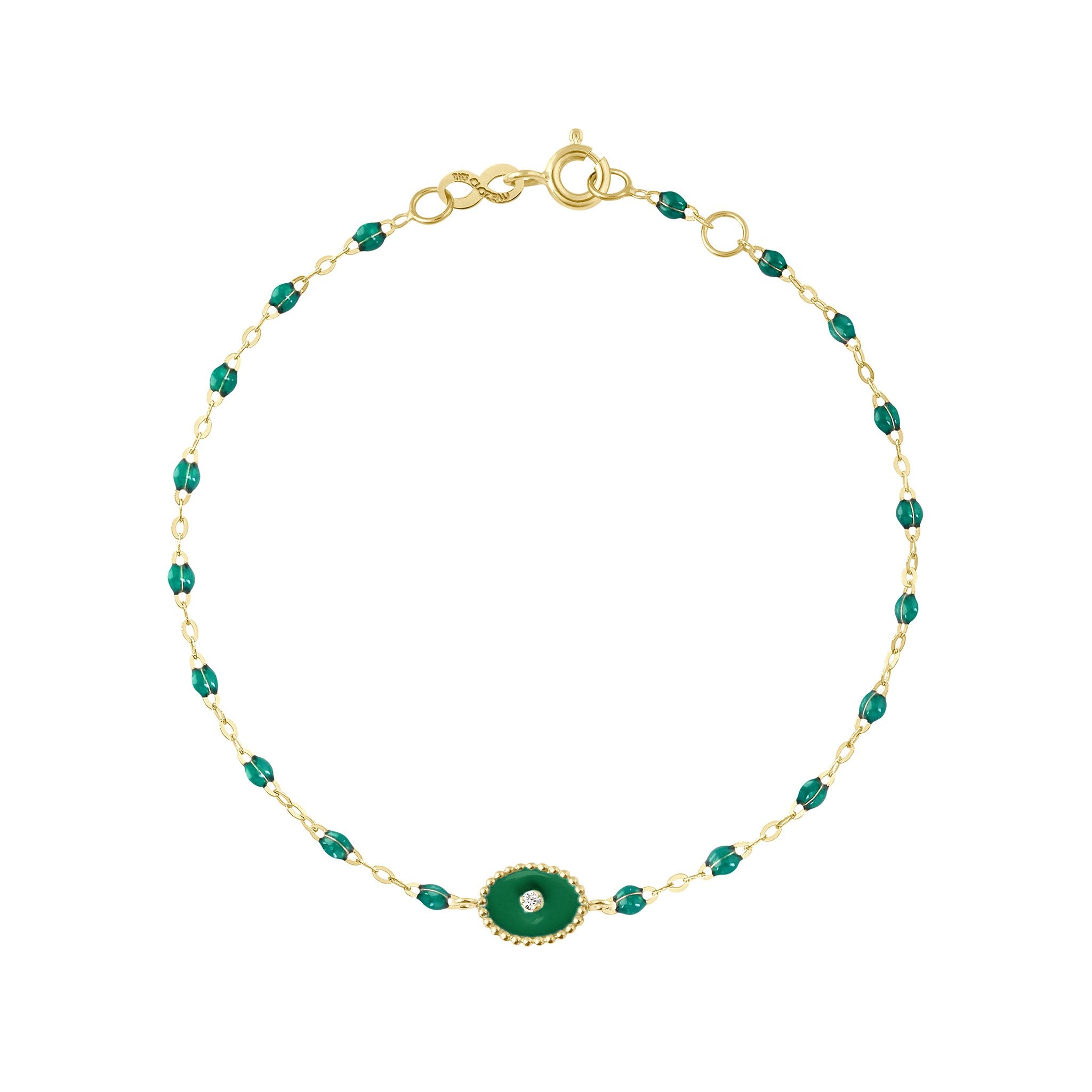 Gigi Clozeau - Bracelet émeraude Etoile du Nord diamant, or jaune, 17 cm