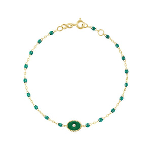 Gigi Clozeau - Bracelet émeraude Etoile du Nord diamant, or jaune, 17 cm