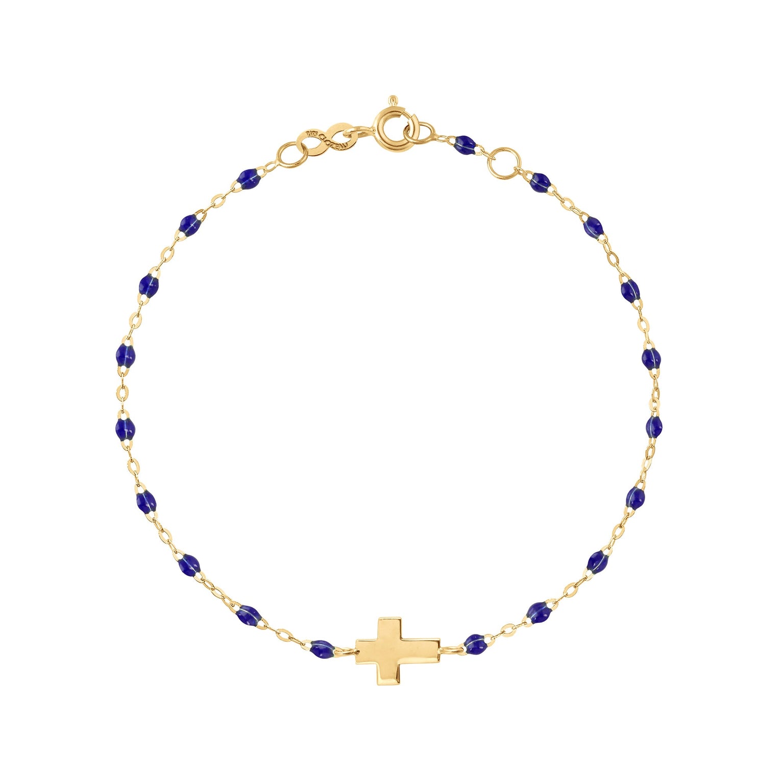 Gigi Clozeau - Bracelet enfant prusse Croix, or jaune, 15 cm