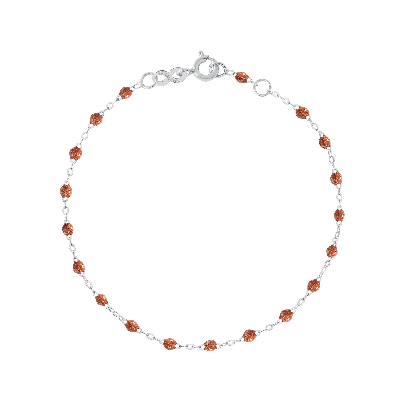 Gigi Clozeau - Bracelet fauve Classique Gigi, or blanc, 17 cm