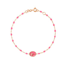 Gigi Clozeau - Bracelet Flamant résine rose fluo, or rose