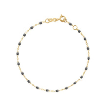 Gigi Clozeau - Bracelet gris foncé Classique Gigi, or jaune, 15 cm