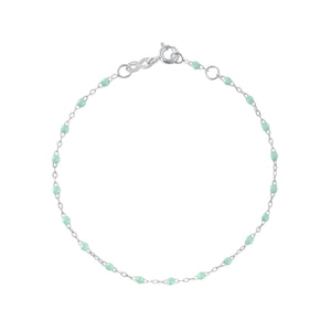 Gigi Clozeau - Bracelet jade Classique Gigi, or blanc, 17 cm