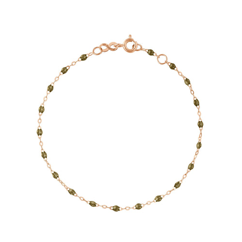 Gigi Clozeau - Bracelet kaki Classique Gigi, or rose, 19 cm