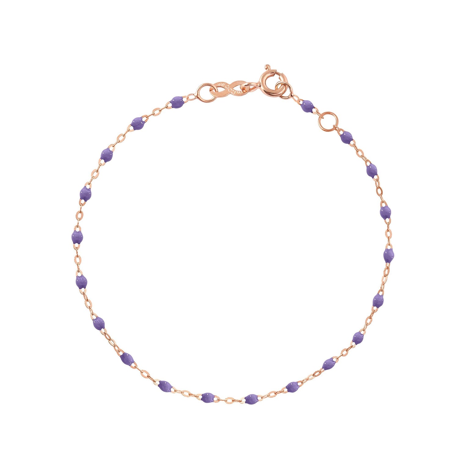 Gigi Clozeau - Bracelet mauve Classique Gigi, or rose, 19 cm