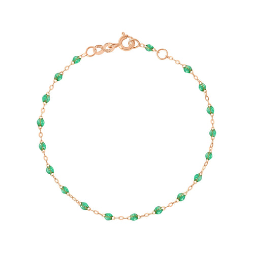 Gigi Clozeau - Bracelet menthe Classique Gigi, or rose, 19 cm