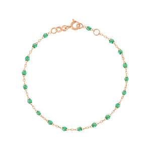 Gigi Clozeau - Bracelet menthe Classique Gigi, or rose, 19 cm