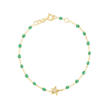 Gigi Clozeau - Bracelet menthe Etoile diamant, or jaune, 17 cm