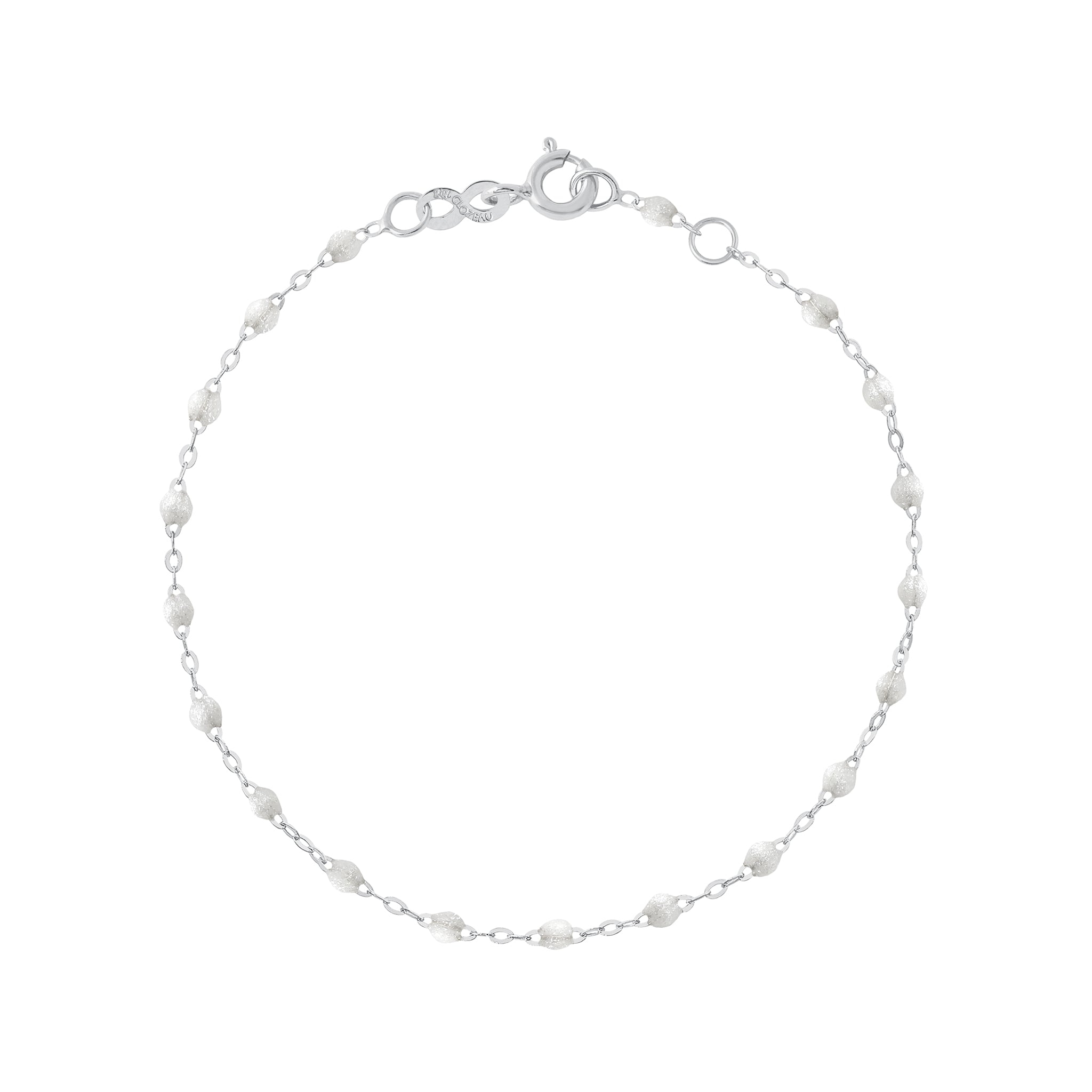 Gigi Clozeau - Bracelet opale Classique Gigi, or blanc, 15 cm