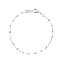Gigi Clozeau - Bracelet parme Classique Gigi, or blanc, 19 cm