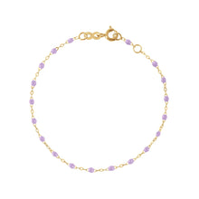 Gigi Clozeau - Bracelet parme Classique Gigi, or jaune, 19 cm