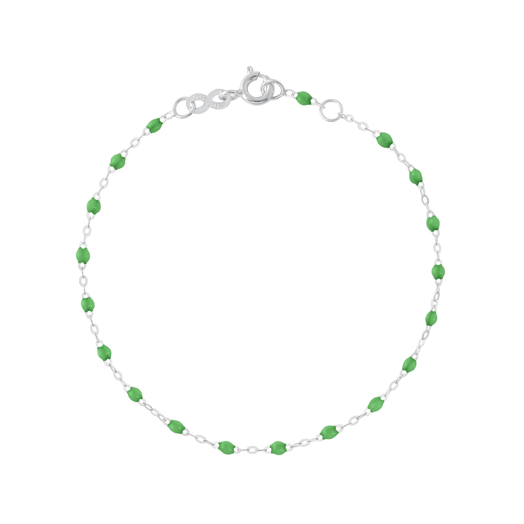 Gigi Clozeau - Bracelet prairie Classique Gigi, or blanc, 19 cm