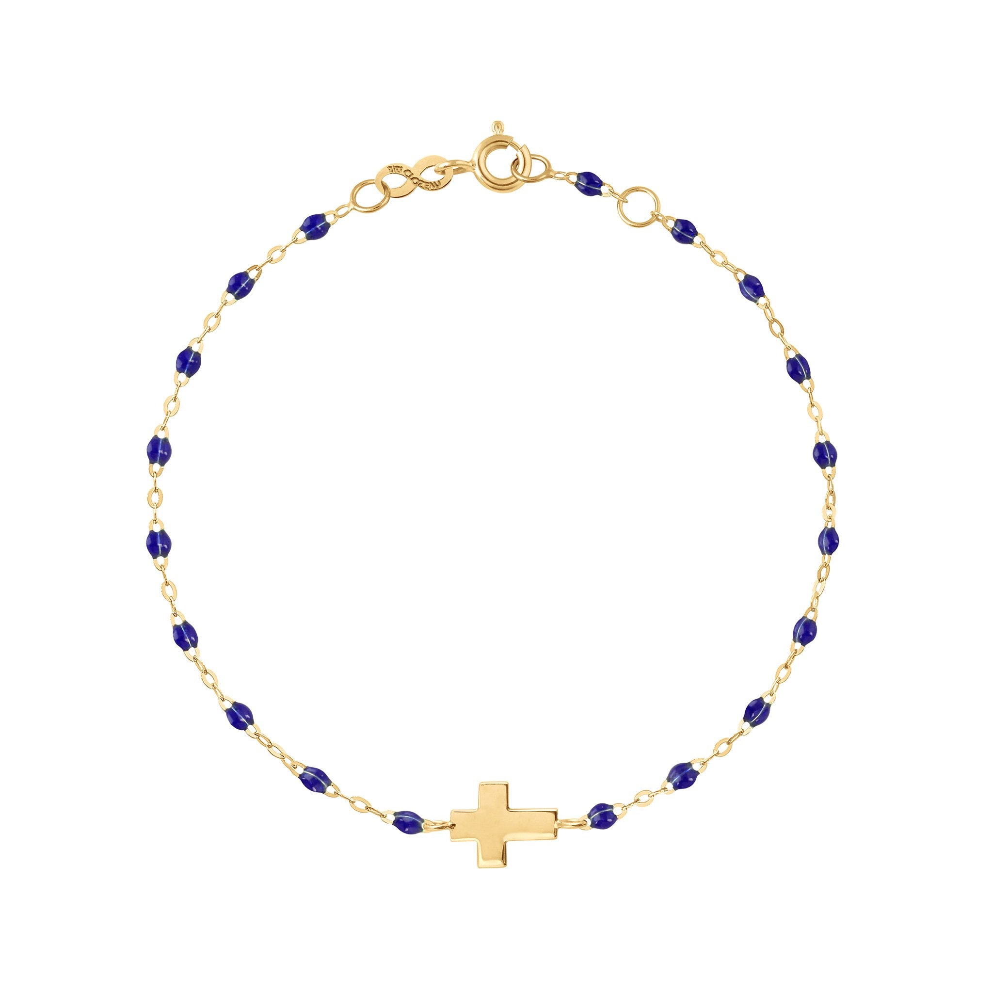 Gigi Clozeau - Bracelet prusse Croix, or jaune, 17cm