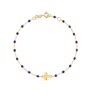 Gigi Clozeau - Bracelet prusse Croix, or jaune, 17cm