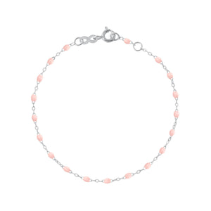 Gigi Clozeau - Bracelet rose bébé Classique Gigi, or blanc, 19 cm