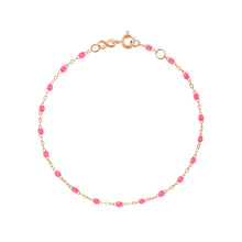 Gigi Clozeau - Bracelet rose fluo Classique Gigi, or rose, 17 cm