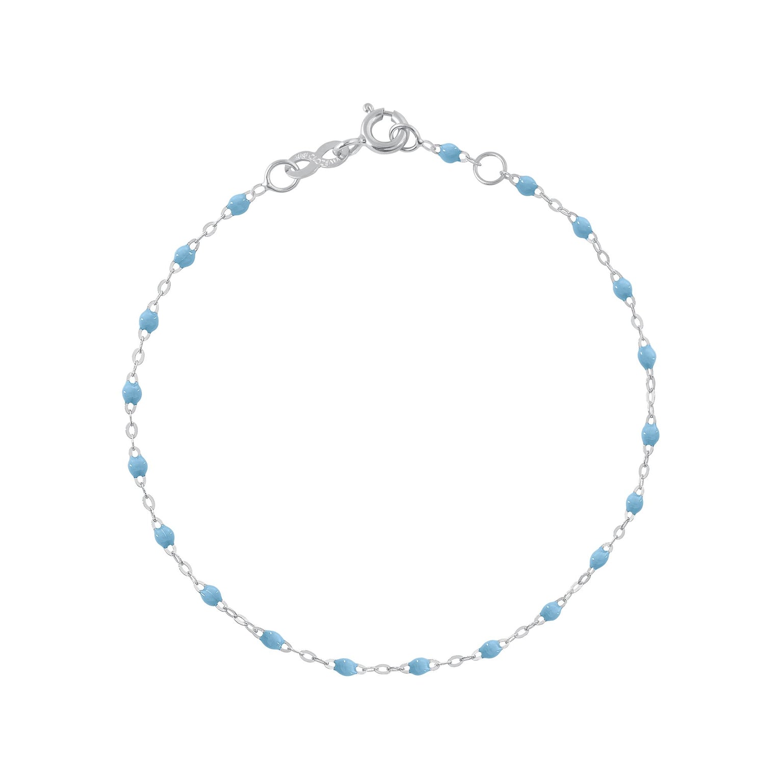 Gigi Clozeau - Bracelet turquoise Classique Gigi, or blanc, 15 cm