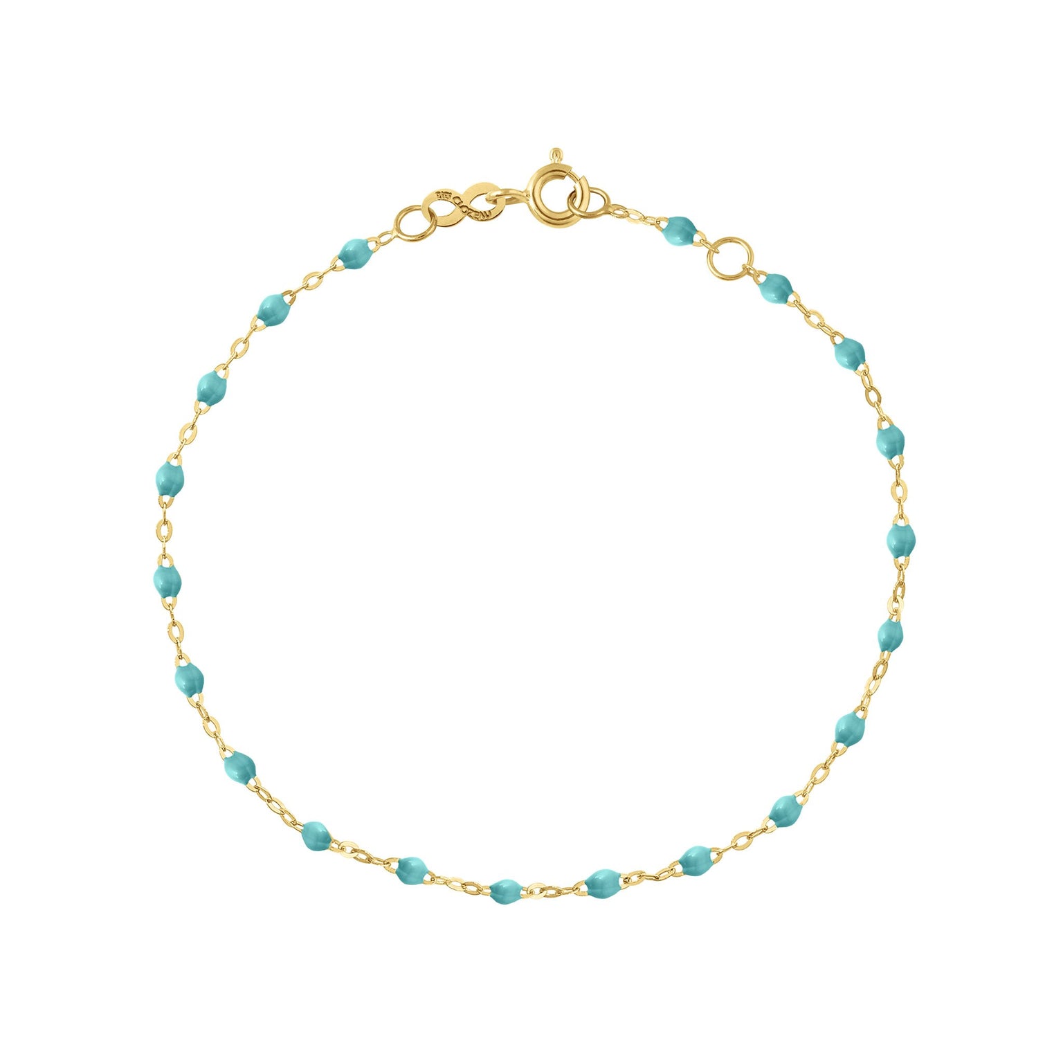 Gigi Clozeau - Bracelet turquoise vert Classique Gigi, or jaune, 15 cm