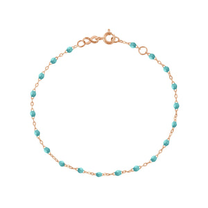 Gigi Clozeau - Bracelet turquoise vert Classique Gigi, or rose, 15 cm