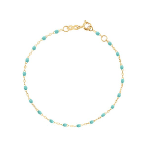 Gigi Clozeau - Bracelet vert d'eau Classique Gigi, or jaune, 17 cm
