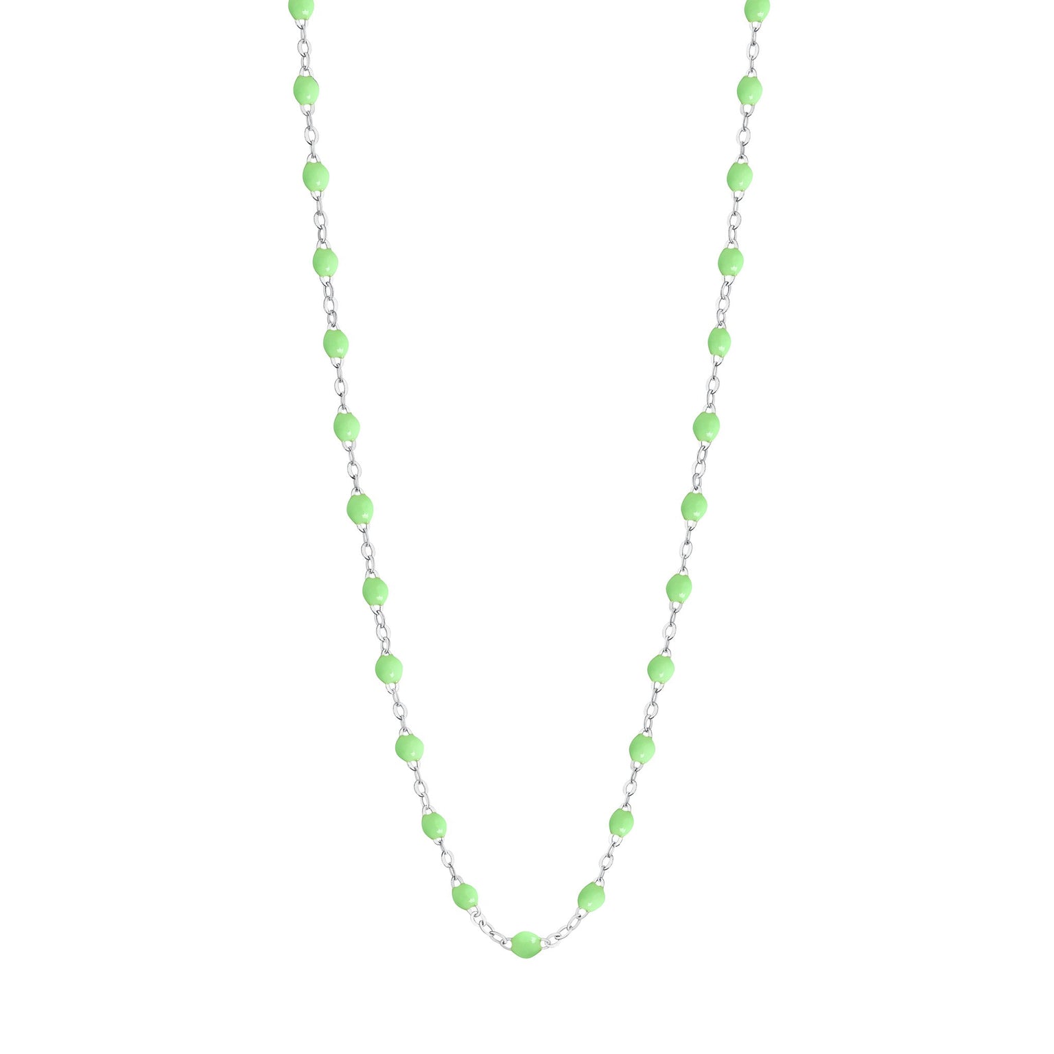 Gigi Clozeau - Collier anis Classique Gigi, or blanc, 50 cm