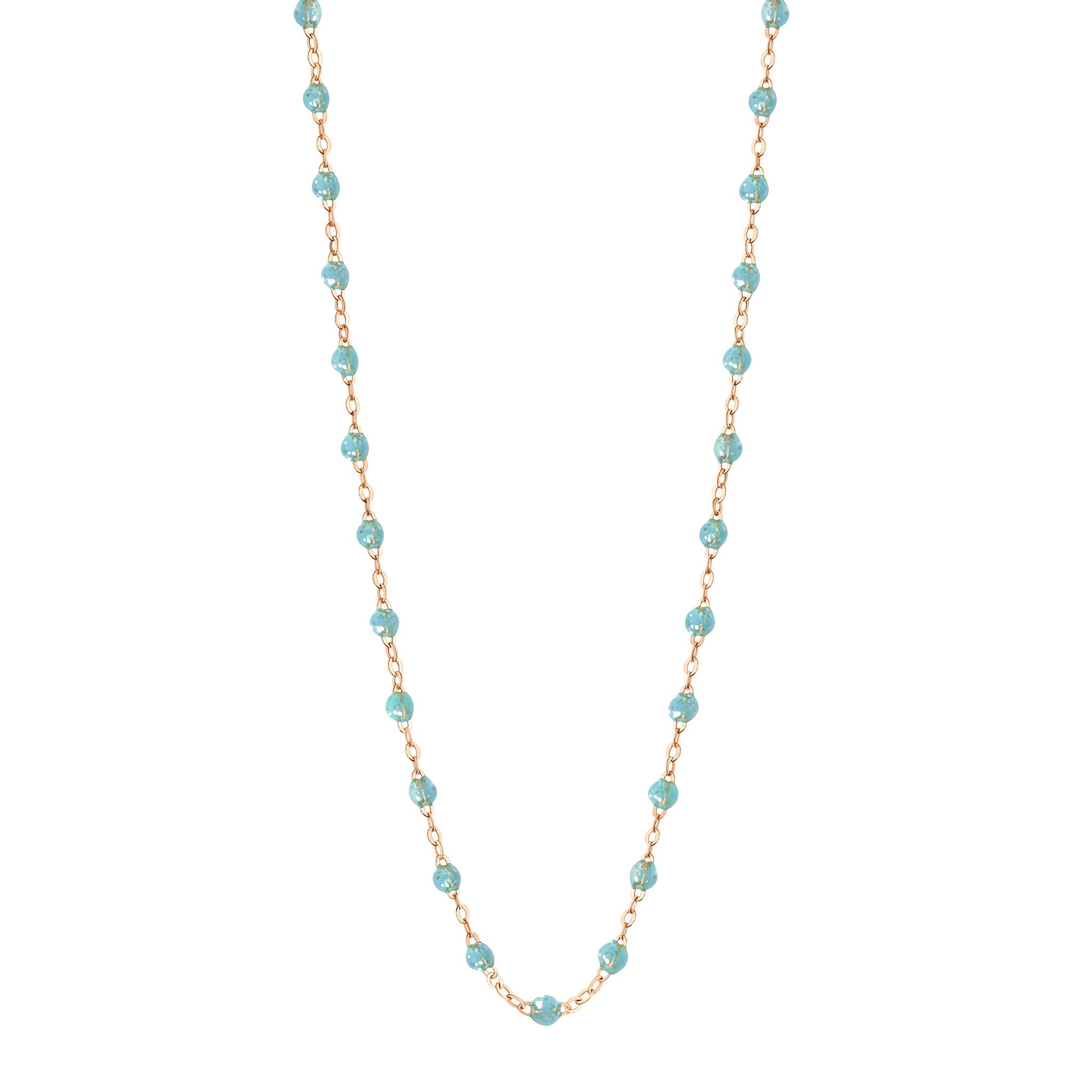 Gigi Clozeau - Collier aqua Classique Gigi, or rose, 42 cm
