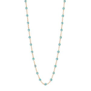 Gigi Clozeau - Collier aqua Classique Gigi, or rose, 45 cm